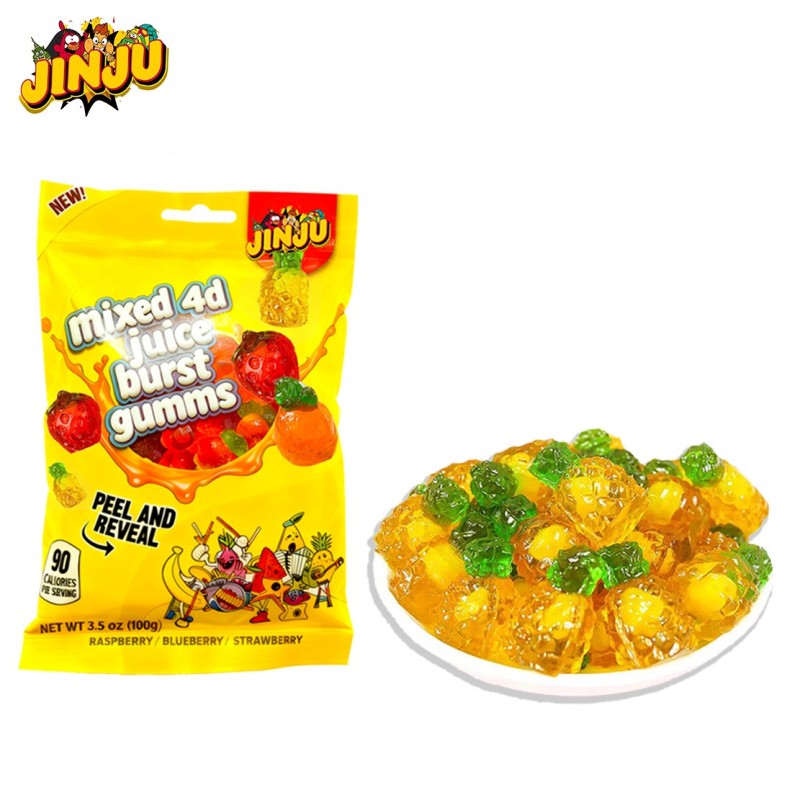 3D Jelly Gummies Factory - OEM Fruit-Flavored Peelable Halal Kids
