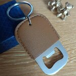 Bottle Opener Keychain Manufacturer - Stainless Steel Beer Opener PU Leather