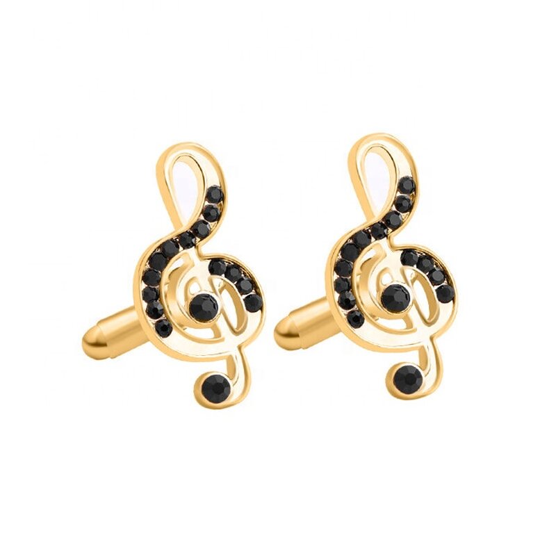 Cufflinks Studs Supplier - Diamond Musical Note Instruments Business Mens
