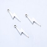Metal Charm Supplier - Mini Stainless Steel Lightning Shape for Jewelry