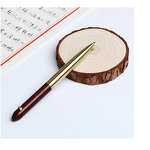 Ballpoint Pen Supplier - Custom Logo Chinese Style Rose Wood & Copper Rotary