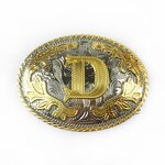 Belt Buckle Supplier - Custom Western Cowboy A-Z Alphabet Letter for Men