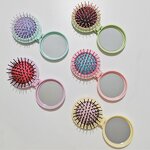 Hair Brush Mirror Supplier - Foldable Travel Round Portable Folding Pocket