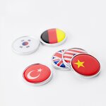Car Emblem Sticker Manufacturer - Mini Round Motorcycle Custom Logo Metal