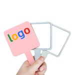 Make up Mirror Manufacturer - Plastic Hand Square Travel with Handle Custom