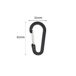 Carabiner Clip Keychain Supplier - Lightweight Aluminum Alloy D Shape Spring