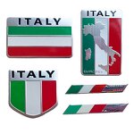 Car Emblem Badges Manufacturer - Italy Flags Aluminum Alloy Custom Logo