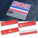 Car Emblem Badges Factory - Aluminum Alloy Epoxy America Flags Custom