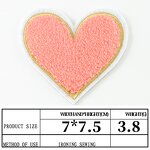 Chenille Patches Supplier - Colorful 7.5cm Heart DIY Dress Pants Bag