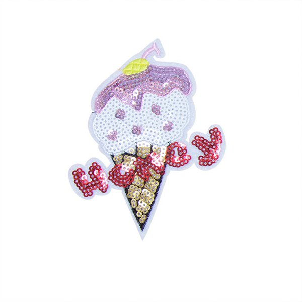 Embroidered Patch Supplier - DIY Custom Cute Ice Lolly Sequin Jeans