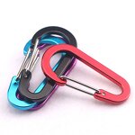 Carabiner Clip Keychain Supplier - Lightweight Aluminum Alloy D Shape Spring