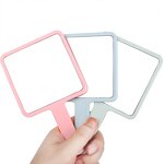 Make up Mirror Manufacturer - Plastic Hand Square Travel with Handle Custom