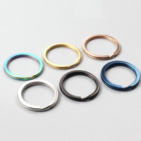 Split Key Rings Supplier - 30mm Bulk Stainless Steel Flat DIY Metal