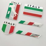 Car Emblem Badges Manufacturer - Italy Flags Aluminum Alloy Custom Logo
