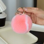 Plush Ball Keychain Manufacturer - Cute Tennis Kawaii Fluffy Pom Pom for Girls