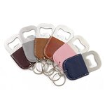 Bottle Opener Keychain Manufacturer - Stainless Steel Beer Opener PU Leather