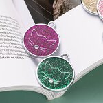 Pet Collar Name Tag Manufacturer - Cute Glitter Cat Sublimation Blank Metal