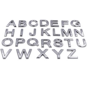 Car Emblem Sticker Supplier - Custom Logo Abs 3D Letter A-Z Self-adhesive