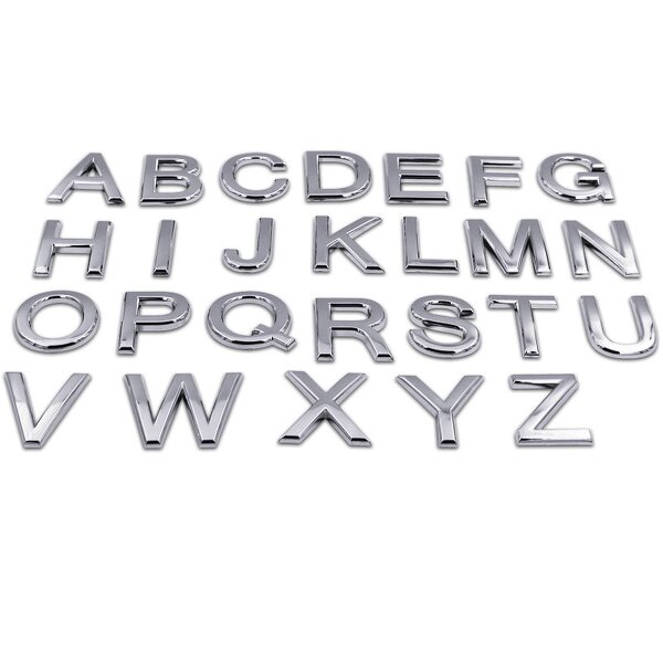 Car Emblem Sticker Supplier - Custom Logo Abs 3D Letter A-Z Self-adhesive