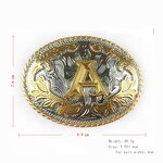 Belt Buckle Supplier - Custom Western Cowboy A-Z Alphabet Letter for Men