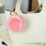 Plush Ball Keychain Manufacturer - Cute Tennis Kawaii Fluffy Pom Pom for Girls