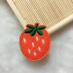 Embroidery Patch Labels Supplier - Reusable Custom Cute Strawberry