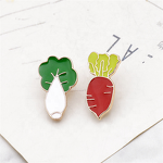 Brooch Pin Manufacturer - Vegetable Cabbage Radish Custom Lapel Enamel