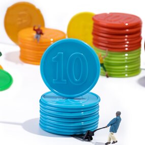 Game Token Coin Supplier - Custom 38mm Plastic Poker Chip Learning Counters