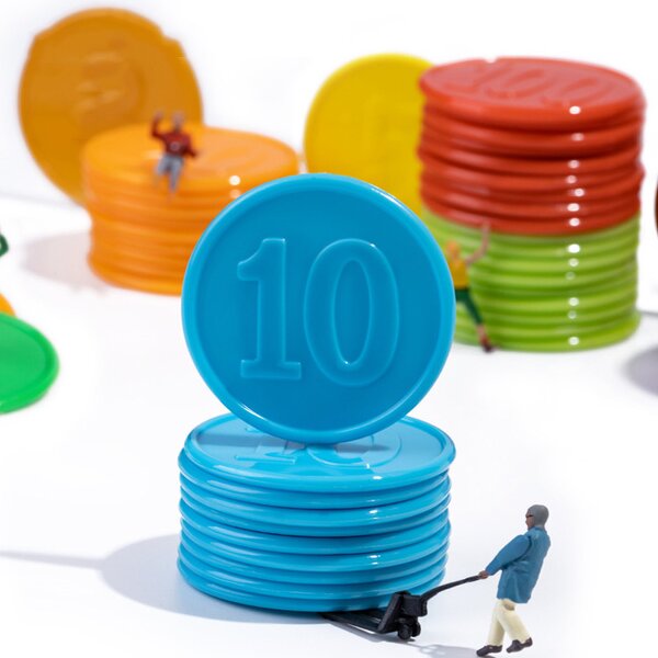 Game Token Coin Supplier - Custom 38mm Plastic Poker Chip Learning Counters