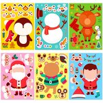 Puzzle Sticker Label Factory - Kids DIY Carton Make-a-Face Christmas Party