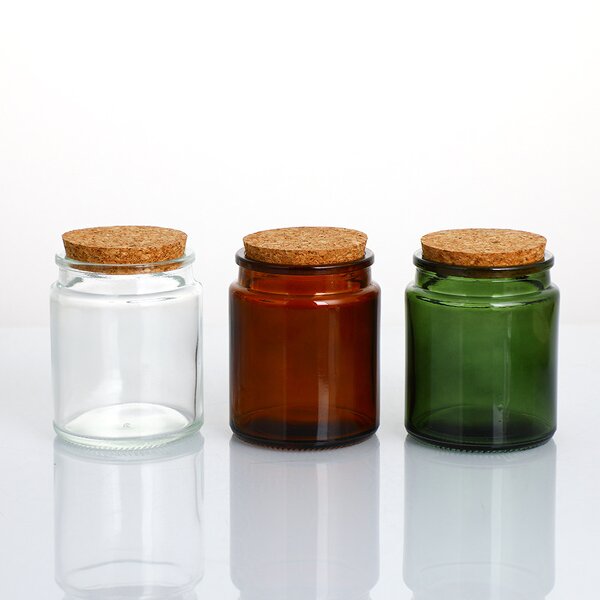Glass Candle Jars Manufacturer - Custom Logo 200ml Empty with Wood Lids