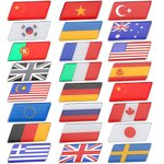 Car Emblem Badges Supplier - Personalized Metal Self-Adhesive American Flag