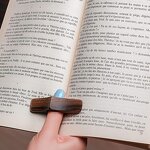 Bookmark Supplier - Natural Walnut Thumb Book Page Holder Teacher Gifts