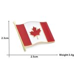 Flag Brooch Pin Factory - Canada Custom Hard Enamel Lapel Pins