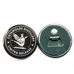 Bottle Opener Supplier - Promotional Gifts 58mm Tin Round Custom Logo Beer