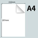 Label Sticker Manufacturer - A4 DIY 100 Sheet Paper Adhesive Hot Melt Rubber