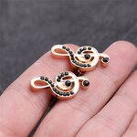 Cufflinks Studs Supplier - Diamond Musical Note Instruments Business Mens