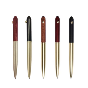 Ballpoint Pen Supplier - Custom Logo Chinese Style Rose Wood & Copper Rotary