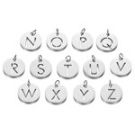 Metal Charms Supplier - Stainless Steel Letters Capital Mini Alphabet DIY