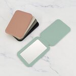 Pocket Makeup Mirrors Factory - Custom Logo Portable Folding PU Leather