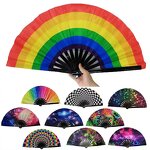 Hand Fans Supplier - Wholesale Custom Colorful Plastic Fabric Tai Chi