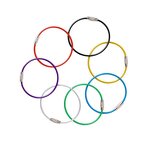 Wire Keychain Supplier - Stainless Steel Loops Colored Coated 6 Inch