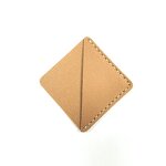 Corner Bookmark Supplier - Small PU Leather Retro Square Book Mark Clip