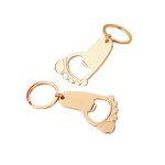 Bottle Opener Keychain Supplier - Cute Small Feet Metal Creative Wedding Gifts