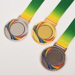 Sports Medal Manufacturer - Soft Enamel Print Marathon Games with Ribbon