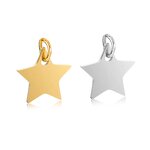 Metal Charms Factory - Stainless Steel Star Gold Plated DIY Bracelet Pendant
