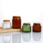 Glass Candle Jars Manufacturer - Custom Logo 200ml Empty with Wood Lids