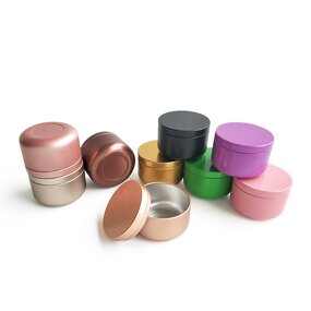 Metal Tin Box Manufacturer - Custom Logo Round 50ML Small Empty with Lids