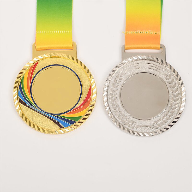 Sports Medal Manufacturer - Soft Enamel Print Marathon Games with Ribbon