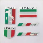 Car Emblem Badges Manufacturer - Italy Flags Aluminum Alloy Custom Logo